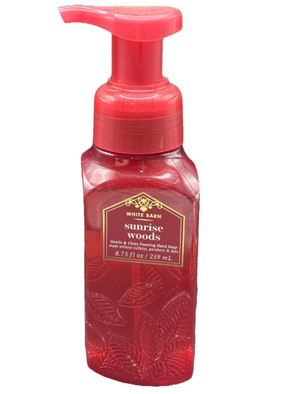 Bath & Body Works Sunrise Woods Gentle Foaming Hand Soap 8.75 oz Sandalwood Red